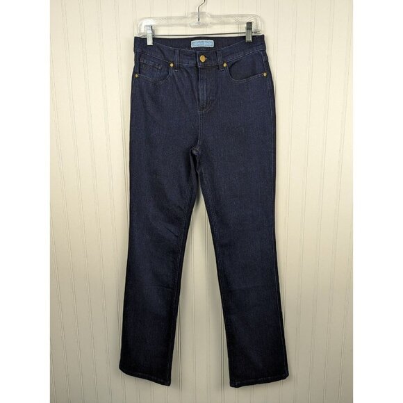 Draper James Women's Dark Wash High Waisted Denim Flare Jeans Size 28‎ - Picture 1 of 11